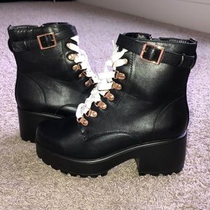 Black chunky boots